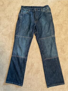🌼 💙 Draggin Women Kevlar-Lined Motorcycle Riding Jeans Made Australia Sz 12 EUC